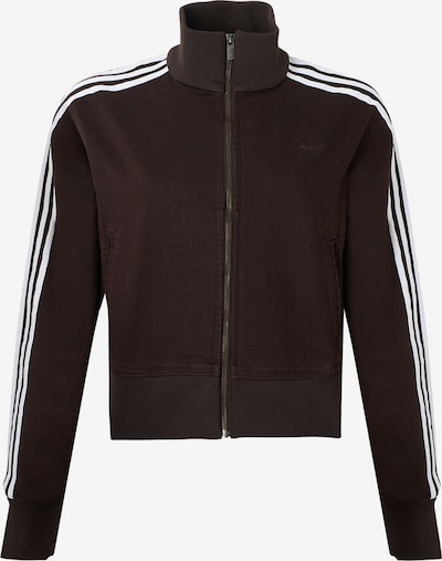 ADIDAS ORIGINALS Sweatjacke 'FIREBIRD' in dunkelbraun / weiß, Produktansicht