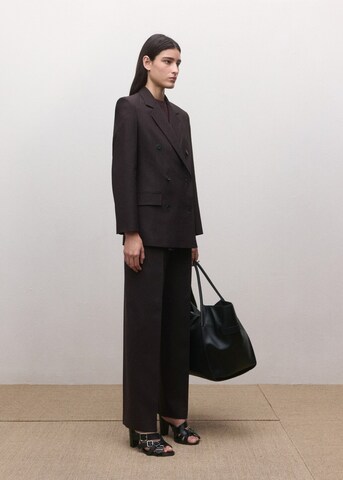 MANGO Loose fit Pleated Pants 'Helsinki' in Black