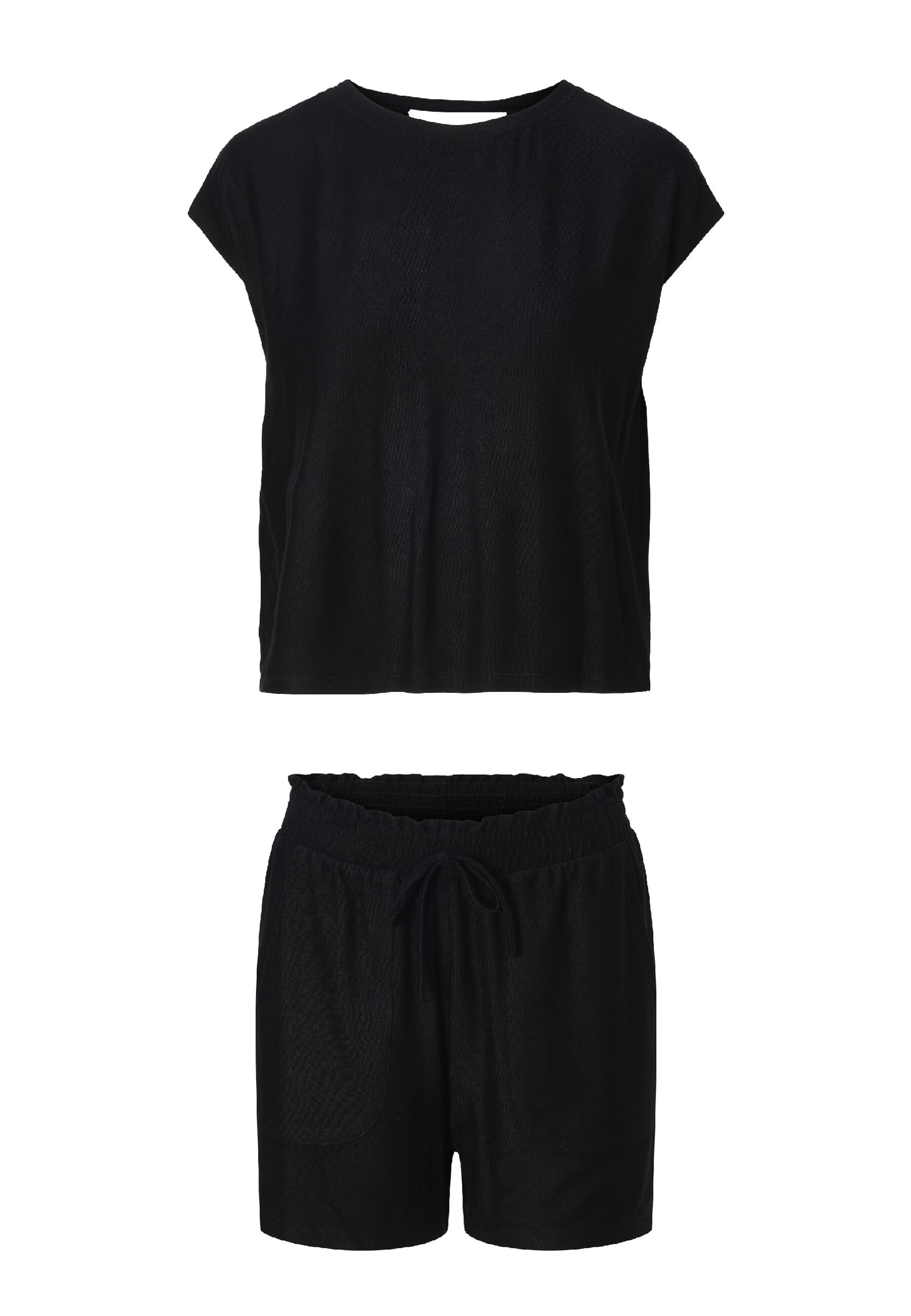 Pigiama di LingaDore in nero: frontale