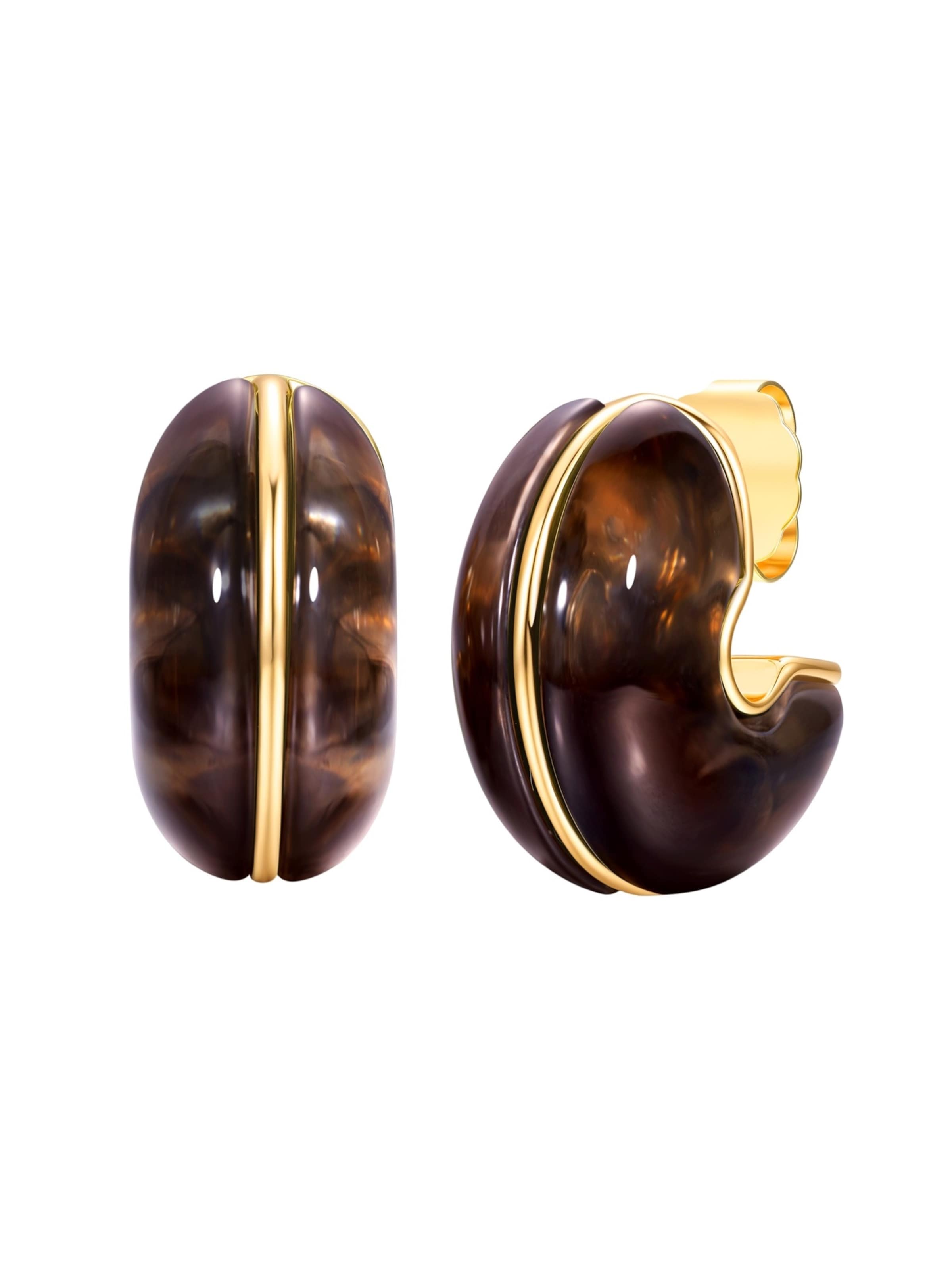 Yokoamii Ohrringe in Gold: Vorderseite