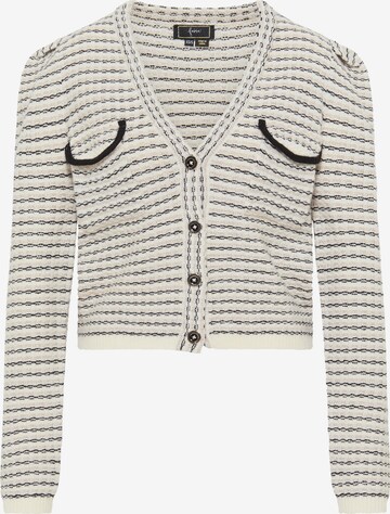 faina Knit Cardigan in White: front