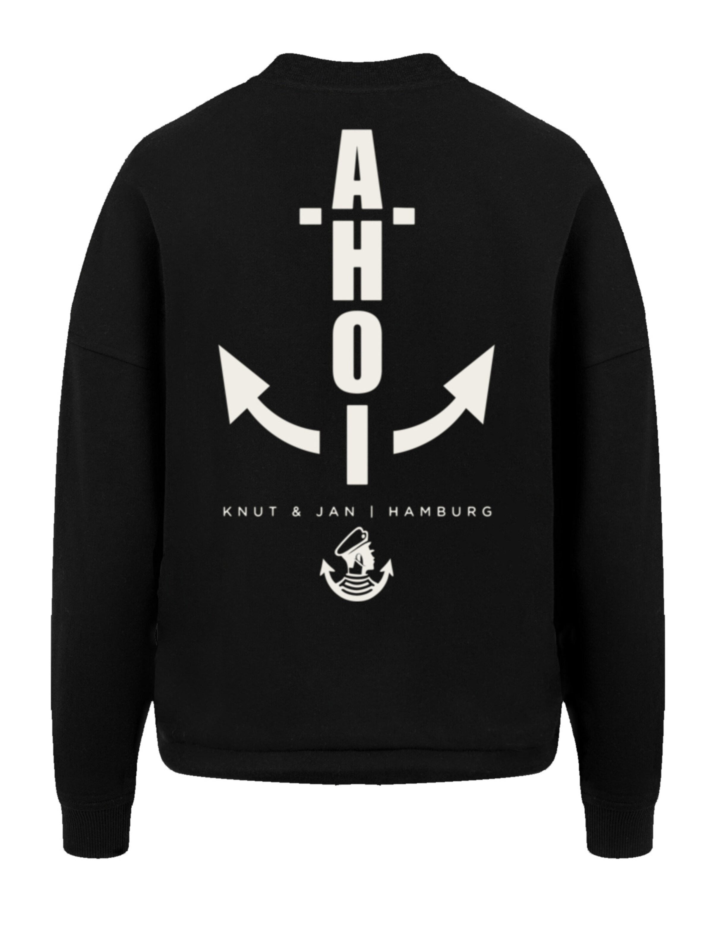 Sweat-shirt 'Ahoi Anker Knut & Jan Hamburg' F4NT4STIC en noir