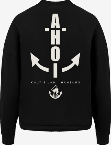F4NT4STIC Sweatshirt 'Ahoi Anker Knut & Jan Hamburg' in Black