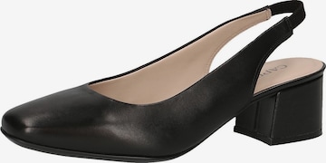 CAPRICE Slingback Pumps in Black: front