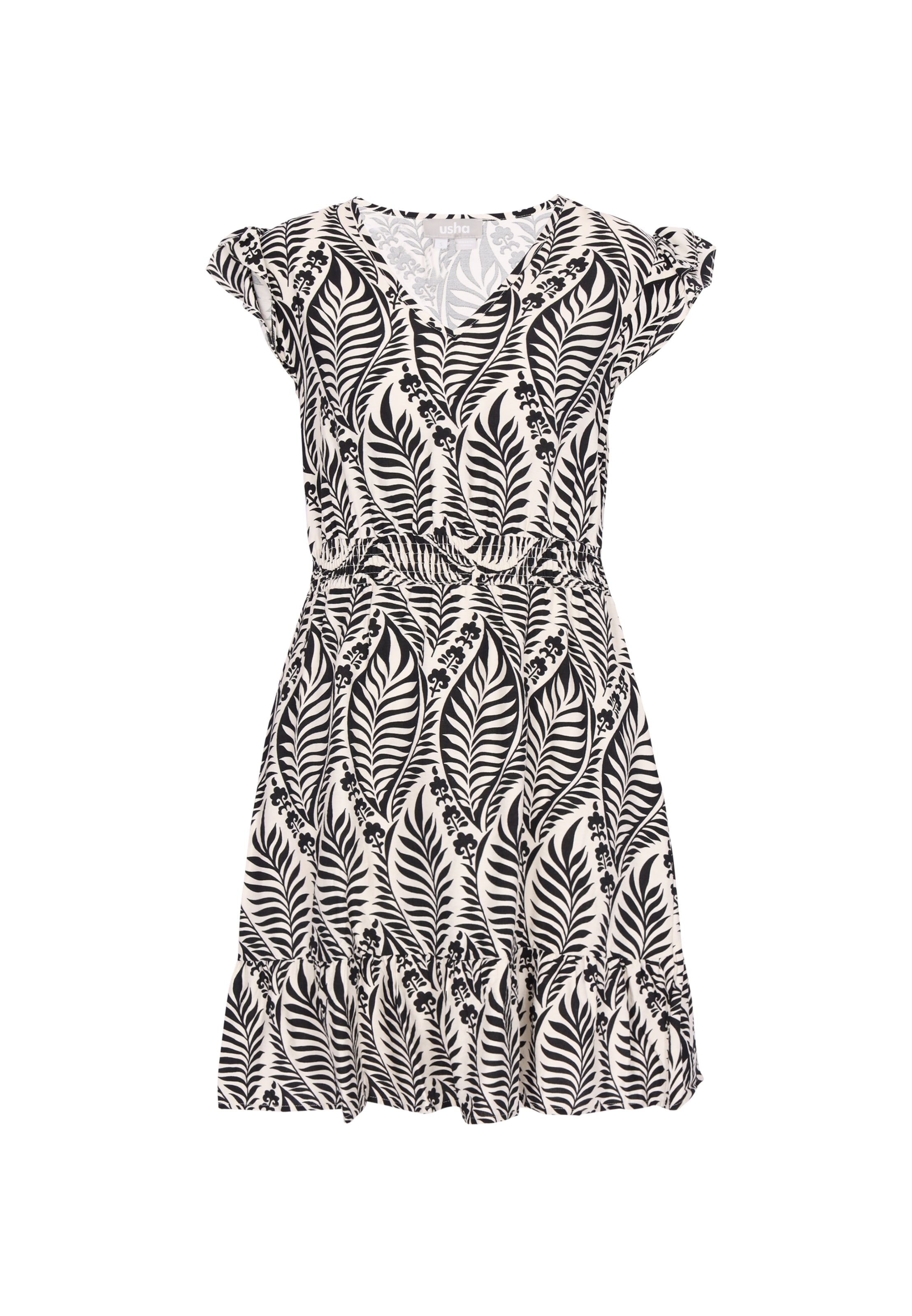 Usha Vestido en beige claro / negro, Vista del producto