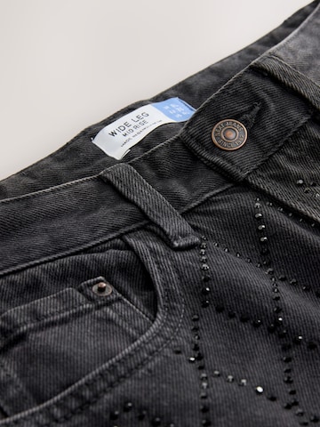 Next Wide Leg Jeans in Schwarz