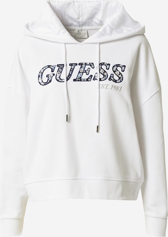 GUESS Sweatshirt 'ALICIA' in White: front