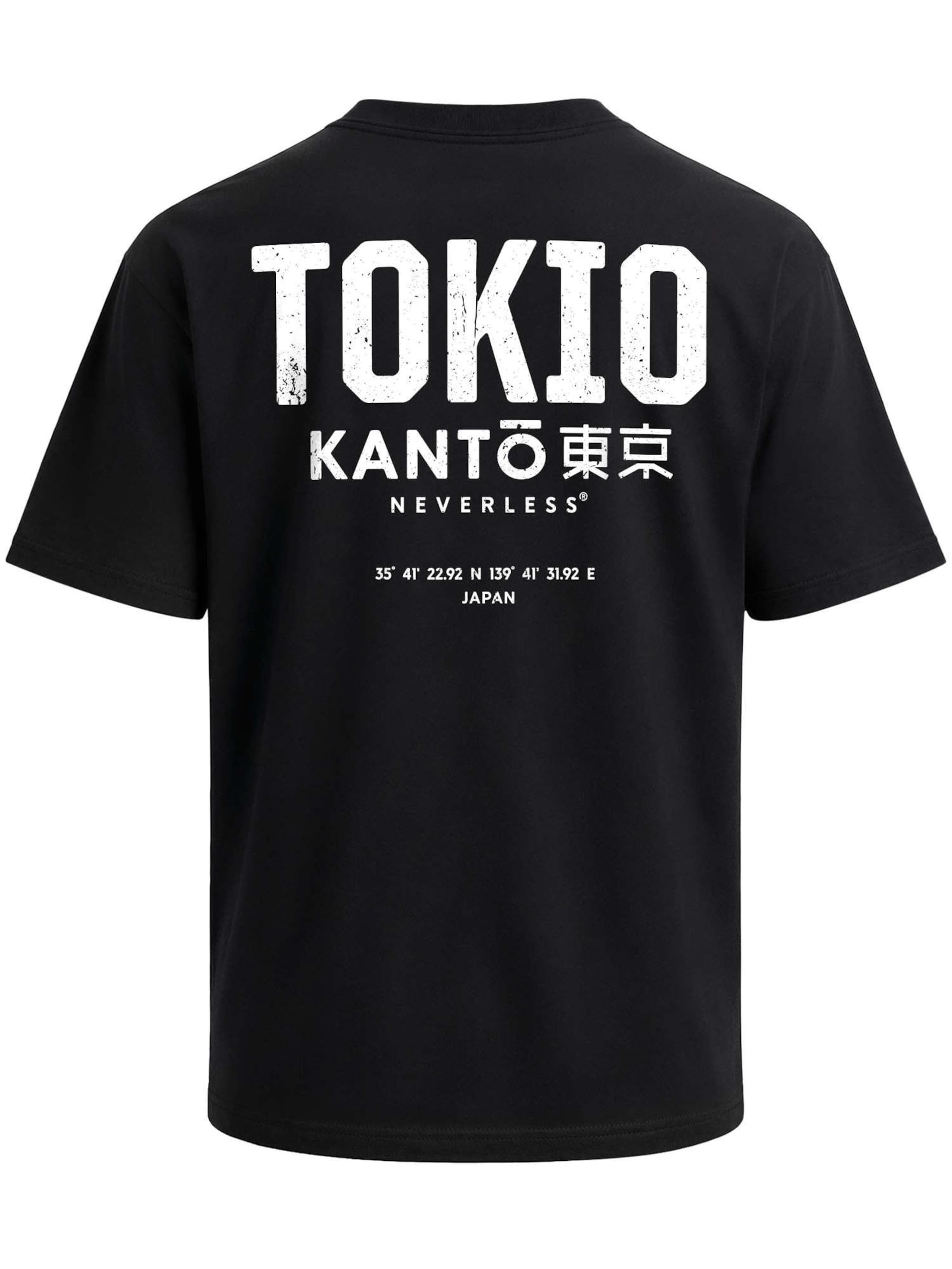 Neverless Shirt 'Tokio'‌‌ in Schwarz: Vorderseite