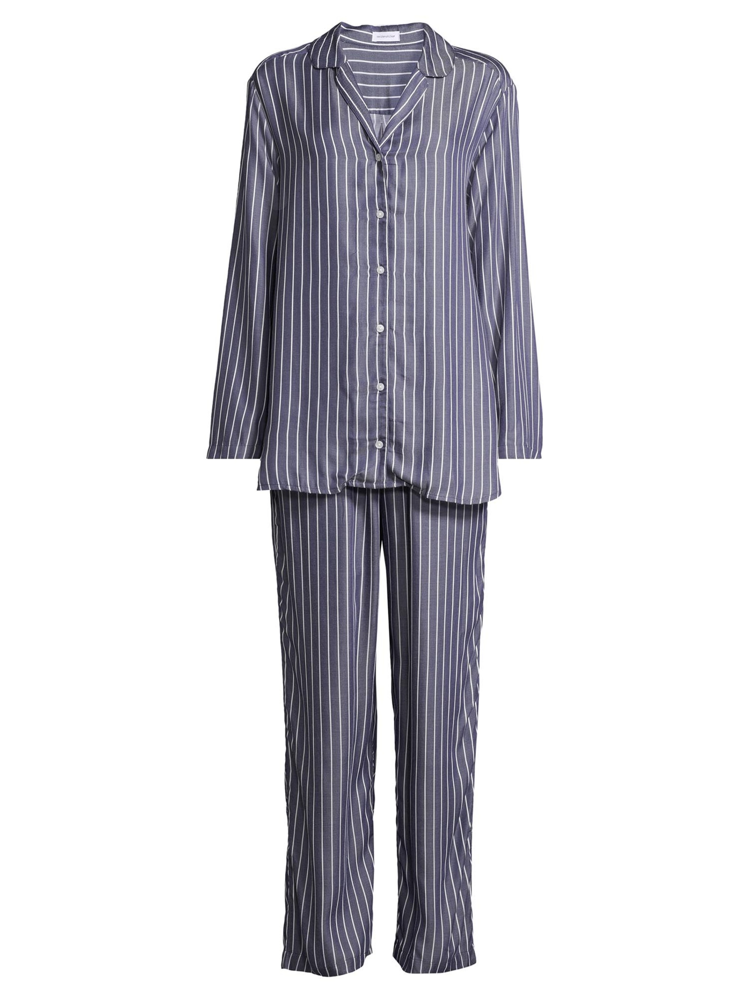 SEIDENSTICKER Pajama 'Classic Web' in Blue: front
