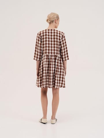 AmourLinen Jurk 'Daphne' in Bruin