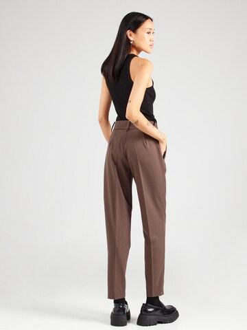 VERO MODA Regular Pleat-Front Pants 'VMNILA' in Brown