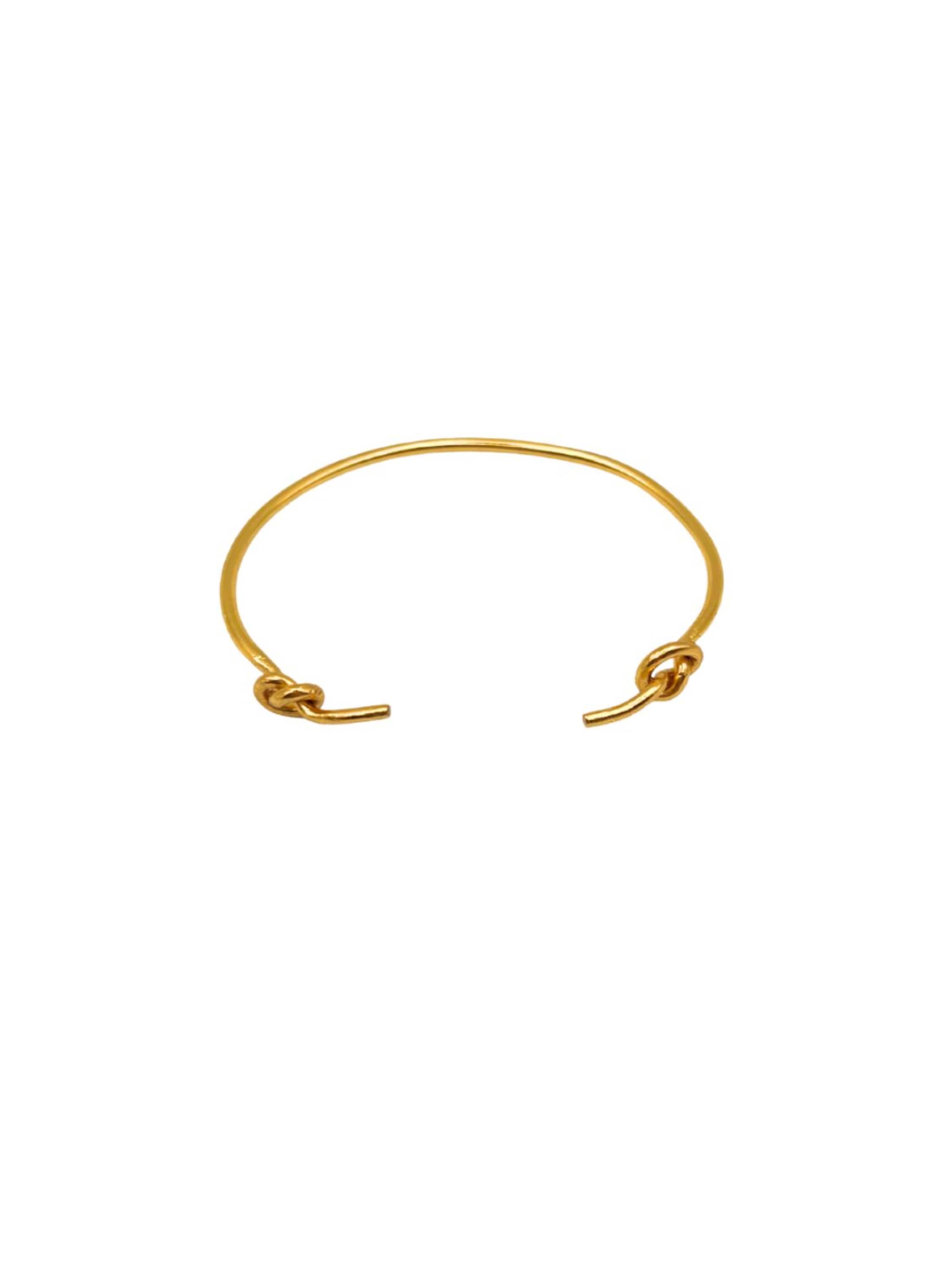 Bracelet 'Ferry Knot' Les Reines en or : devant