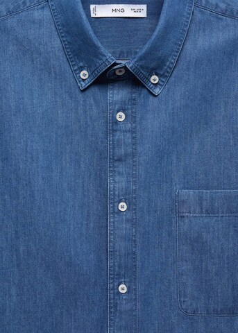 MANGO MAN Regular fit Button Up Shirt 'Dakota' in Blue