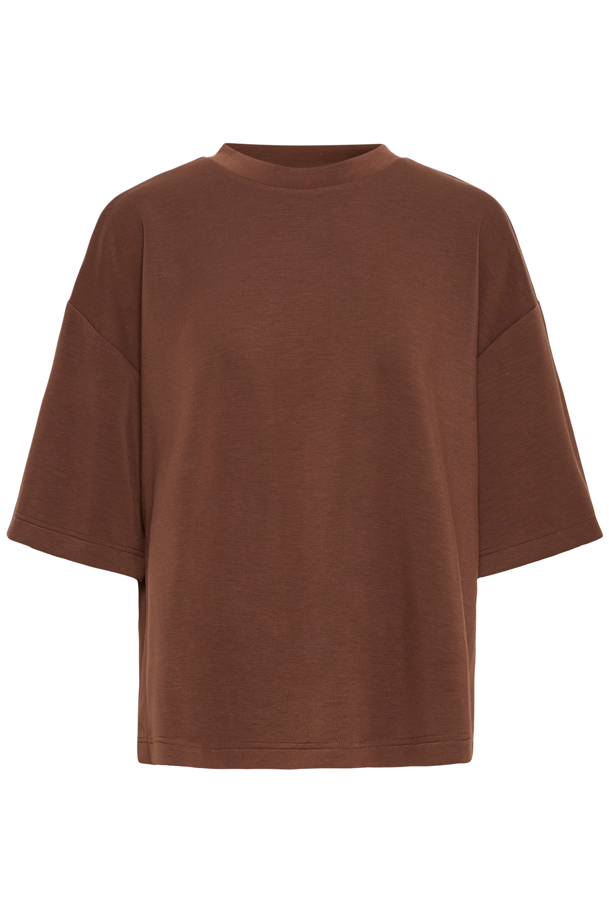 ICHI T-Shirt 'IHNAIDA' in Braun: Vorderseite
