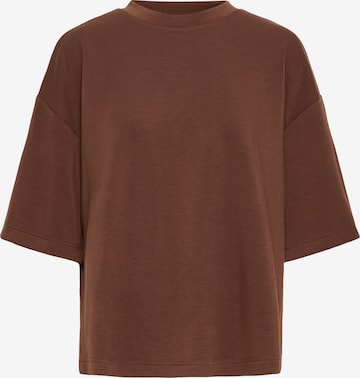 ICHI T-Shirt 'IHNAIDA' in Braun: Vorderseite