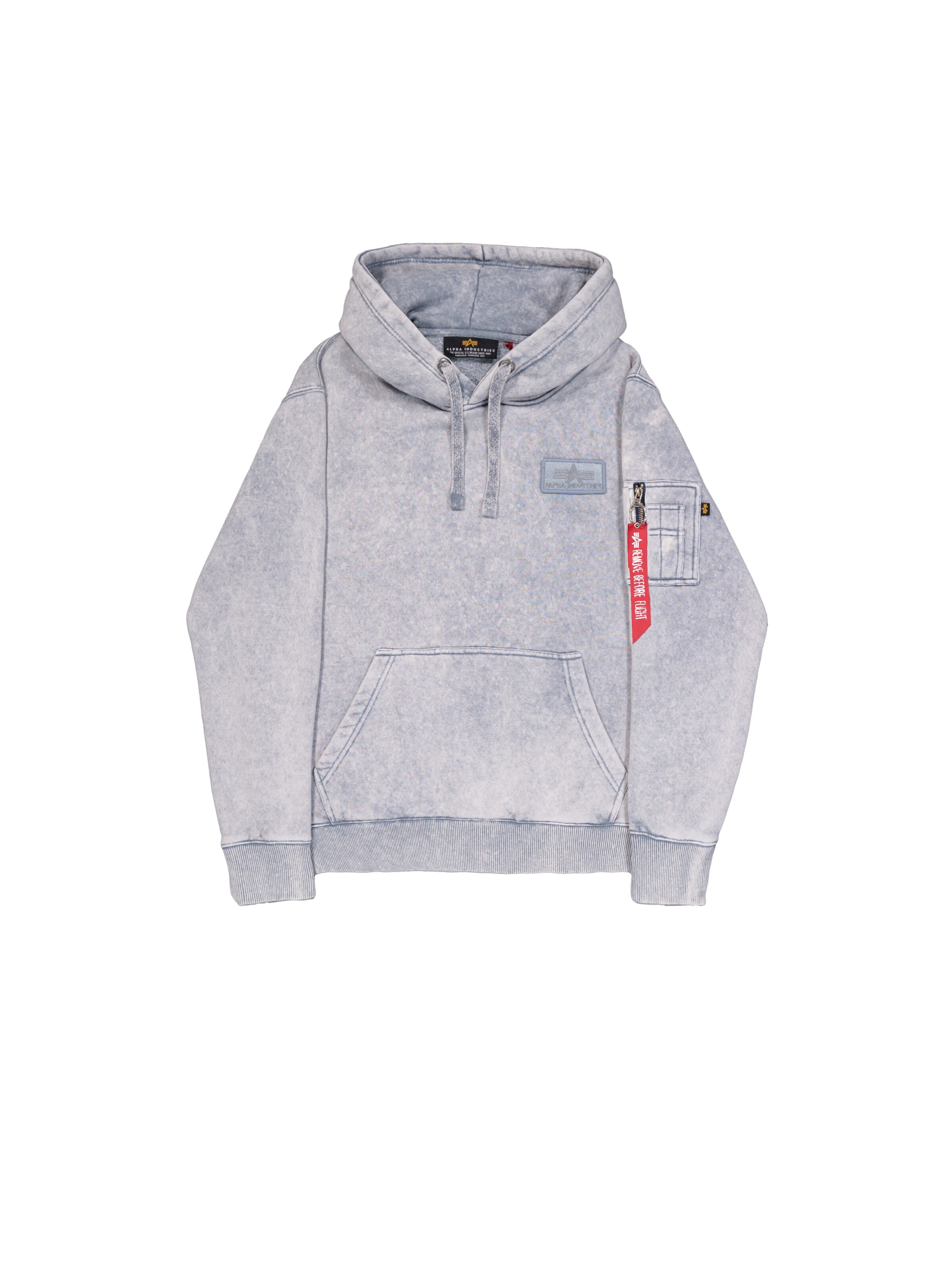 ALPHA INDUSTRIES Majica | siva barva: sprednja stran