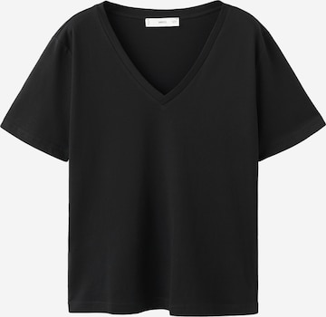 MANGO Majica 'CHALSPI' | črna barva: sprednja stran