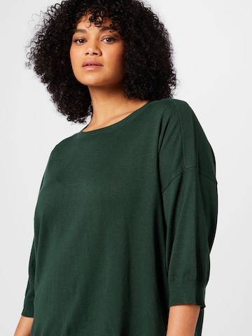 Fransa Curve Sweater 'PALMA' in Green