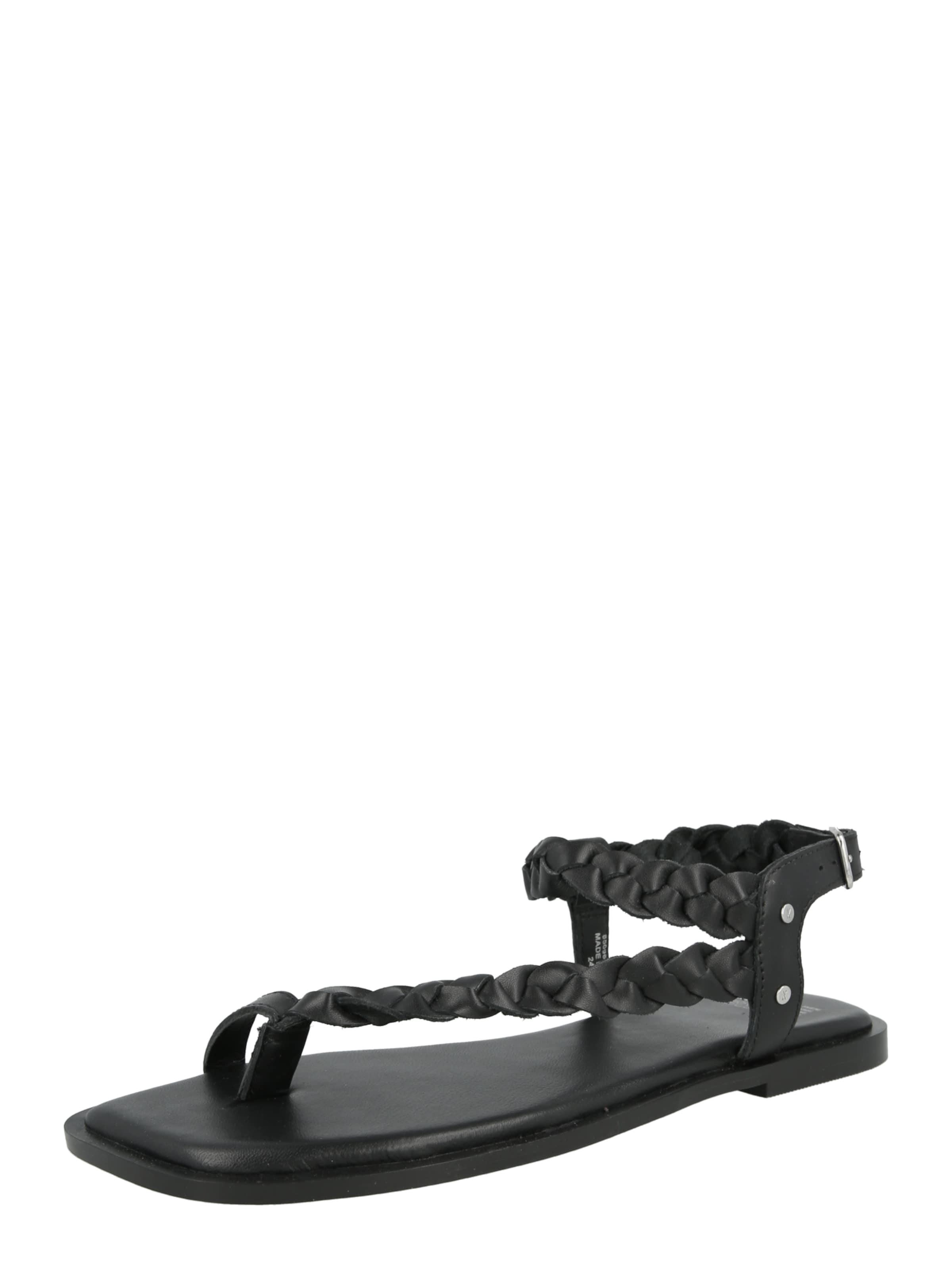 BRONX T-Bar Sandals 'Kenn-y' in Black: front