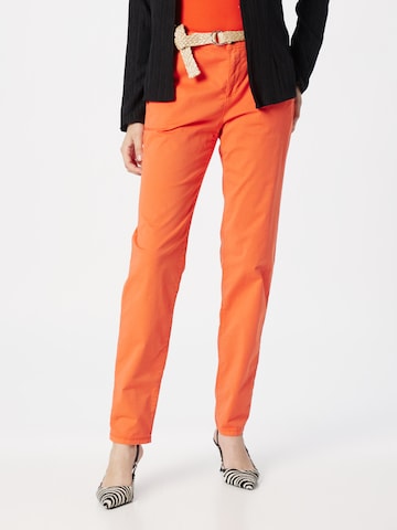 Coupe slim Pantalon chino ESPRIT en orange : devant