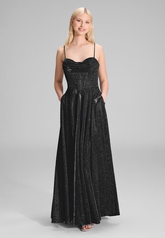 HEY KYLA Evening Dress in Black: front