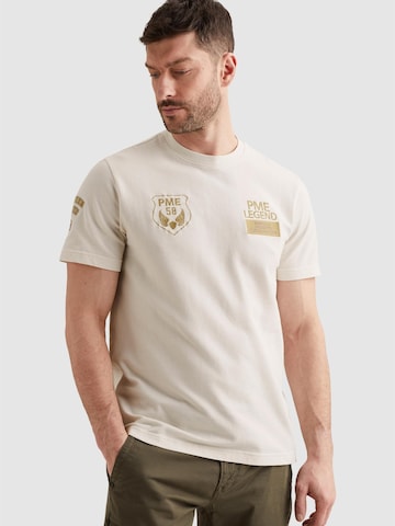 PME Legend Shirt 'T-shirt in jersey with multiple badges' in White