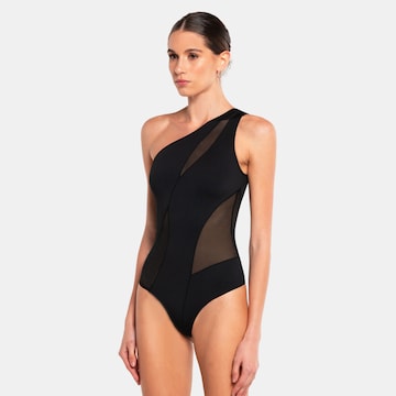 OW Collection Shirt Bodysuit in Black