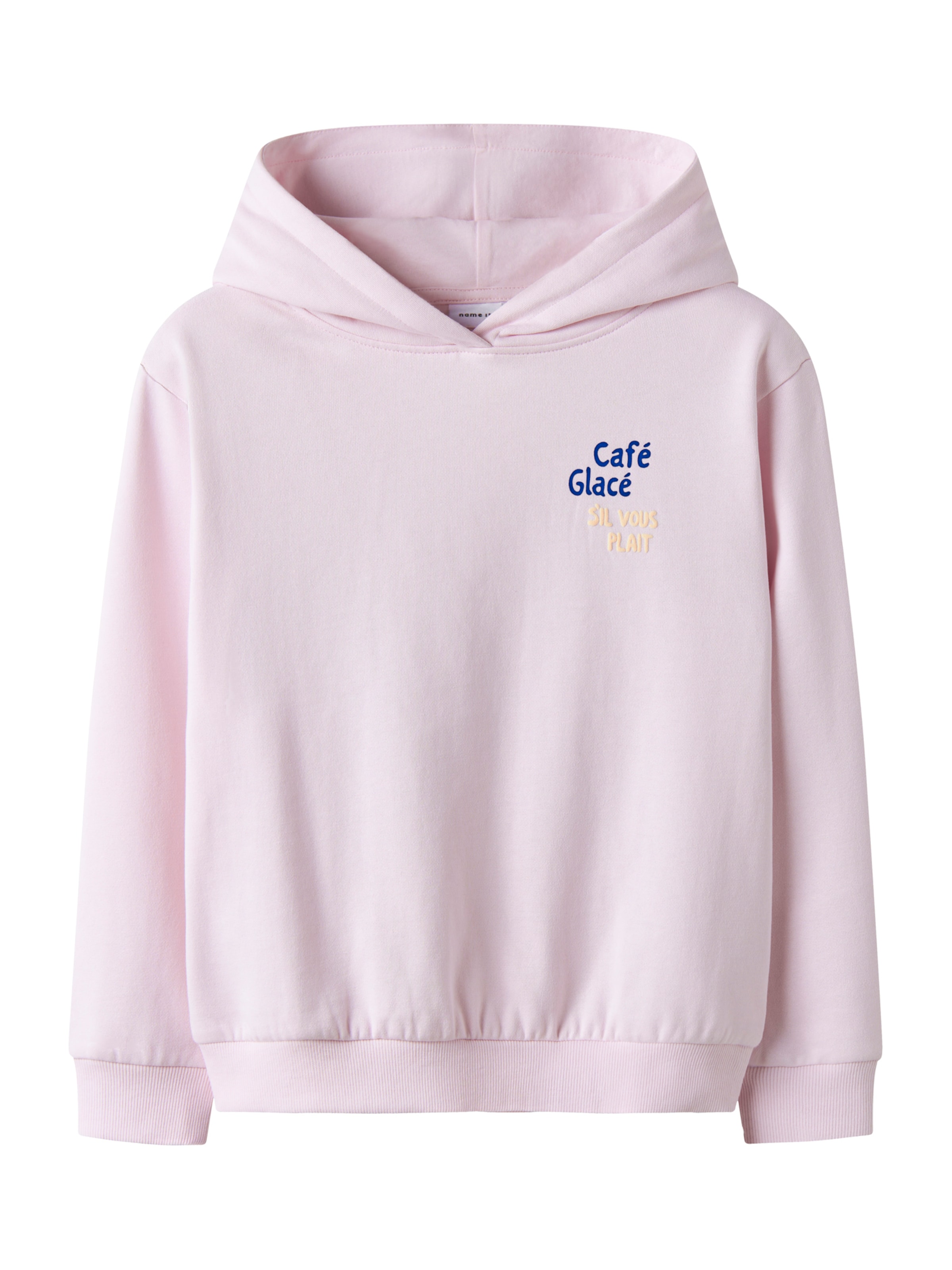 NAME IT Свитшот 'NKFOFINA' в Ярко-розовый: спереди