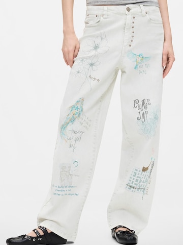 Desigual Regular Jeans in Weiß: Vorderseite
