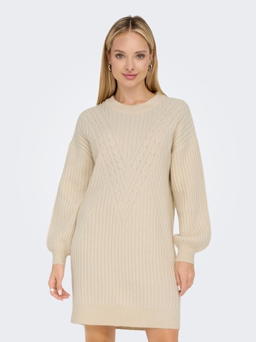 ONLY Knitted dress 'ALLIE' in Beige: front