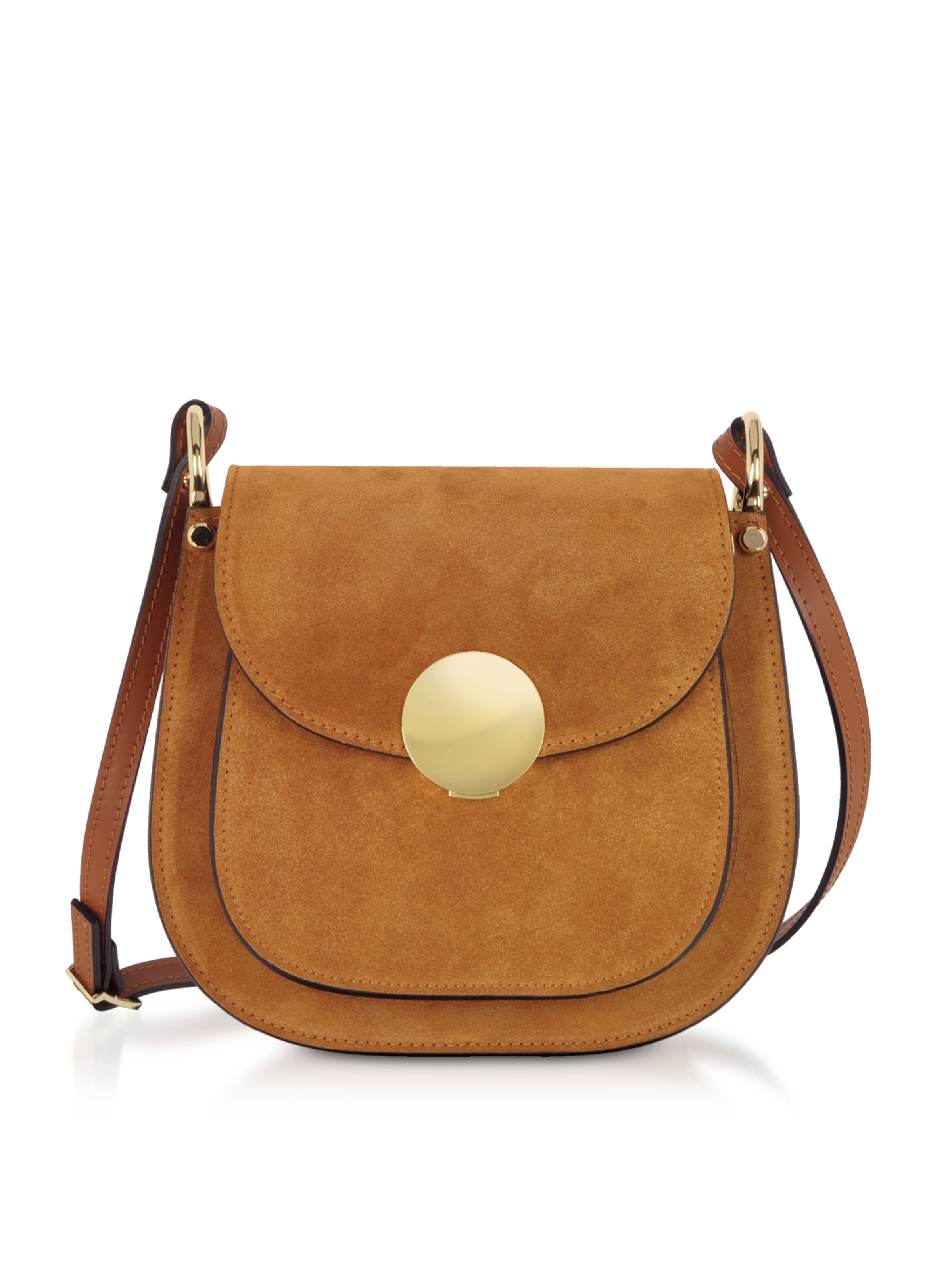 Sac à bandoulière 'Agave' LeParmentier en marron : devant