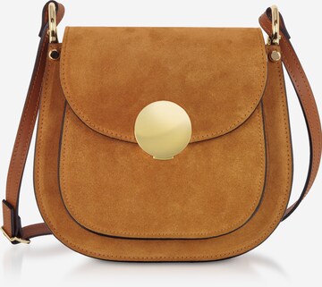 Borsa a tracolla 'Agave' di LeParmentier in marrone: frontale