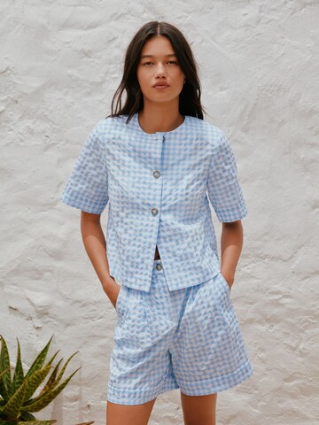 Next Loosefit Élére vasalt nadrágok - kék