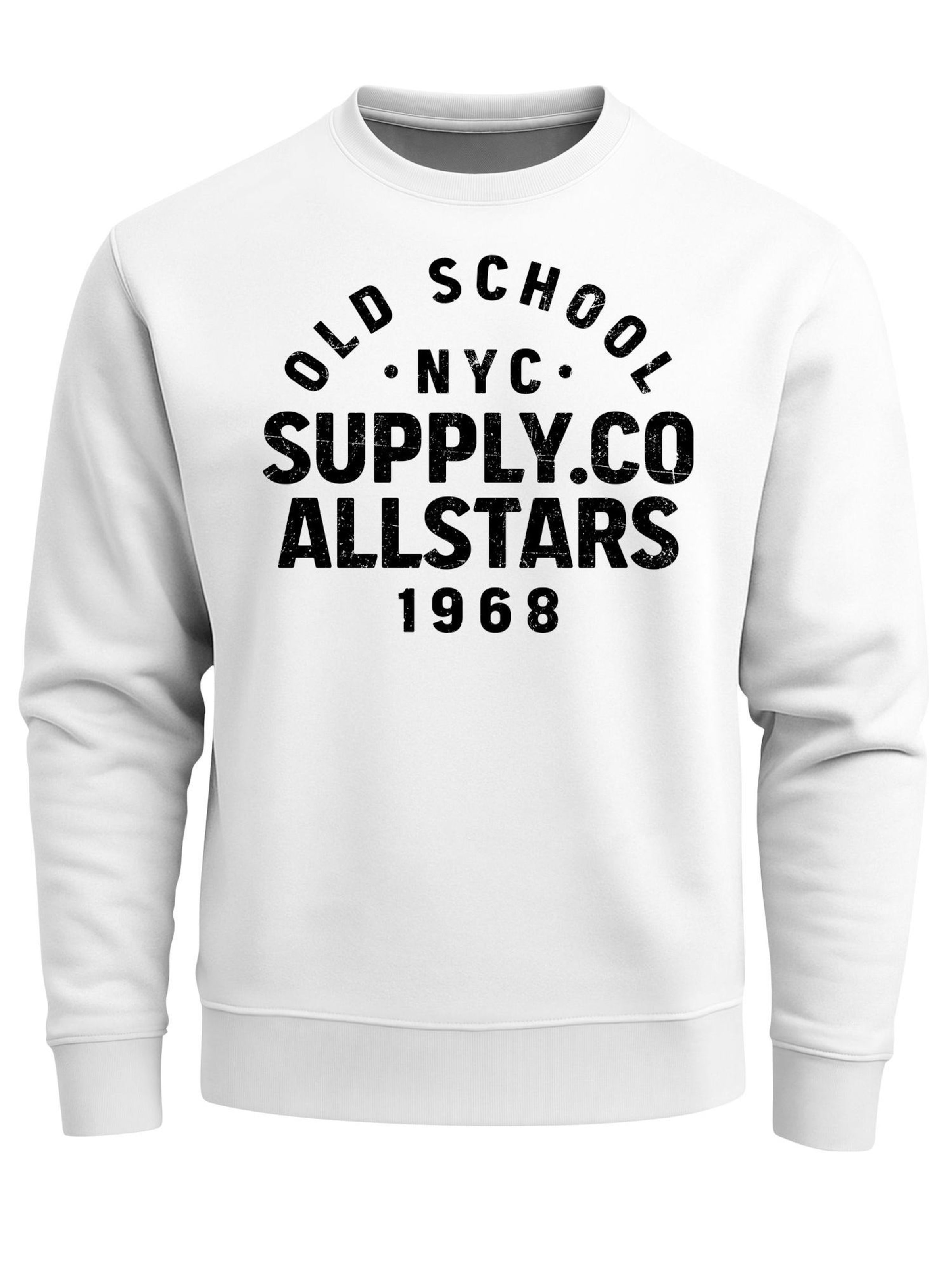 Neverless Sweatshirt 'Oldschool 3' in White: front