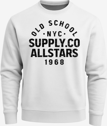 Neverless Sweatshirt 'Oldschool 3' in White: front