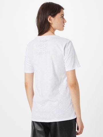T-shirt 'Oh happy day' Frogbox en blanc