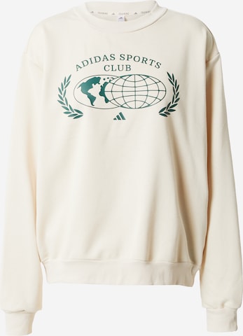 Sweat de sport 'Sports Club' ADIDAS PERFORMANCE en beige : devant