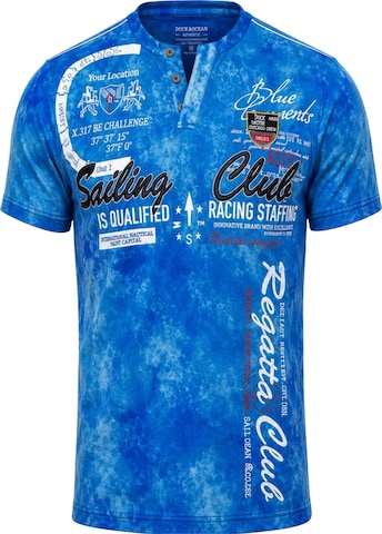 L.Gonline Shirt 'Sailing Batik' in Blau: Vorderseite