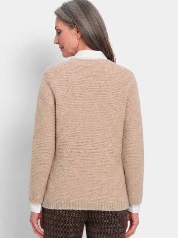 Goldner Gebreid vest in Beige
