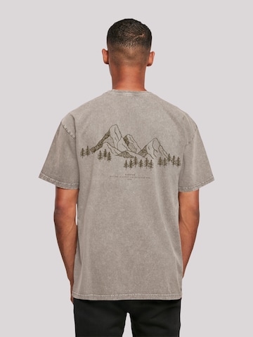 T-Shirt 'Mountain Berg' F4NT4STIC en gris