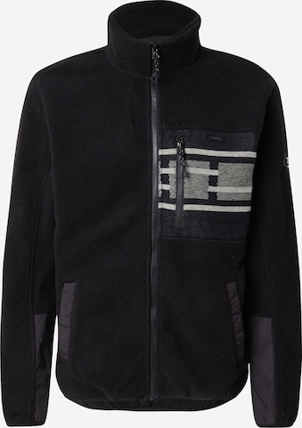 Iriedaily Fleece jacket 'Wonderer Track' in Black: front