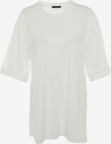 Trendyol Oversize t-shirt i vit: framsida