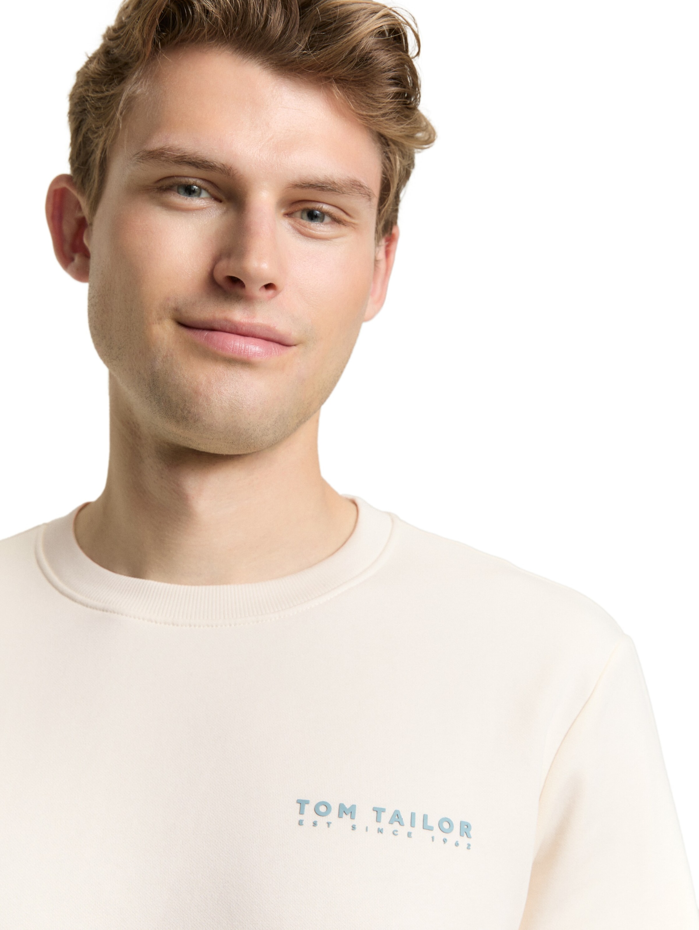 TOM TAILOR Sweatshirt in White