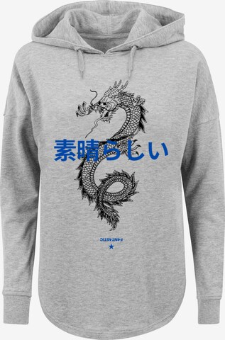 F4NT4STIC Sweatshirt 'Drache Japan' in Grijs: voorkant
