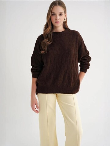 MixRay Pullover in Braun: Vorderseite