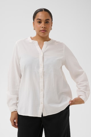 KAFFE CURVE Blouse 'Nana' in Wit: voorkant
