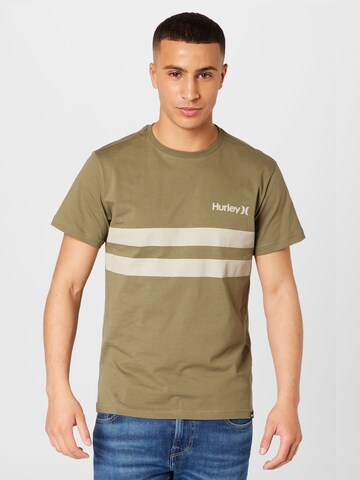 Hurley - Camisa funcionais 'Oceancare' em verde: frente