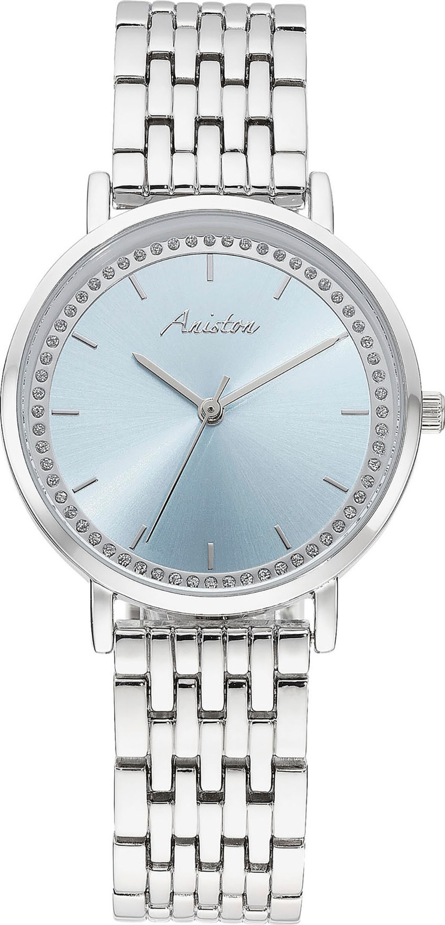 Aniston Analoguhr in Silber: Vorderseite