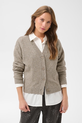 SAINT TROPEZ Strickjacke in Braun: Vorderseite