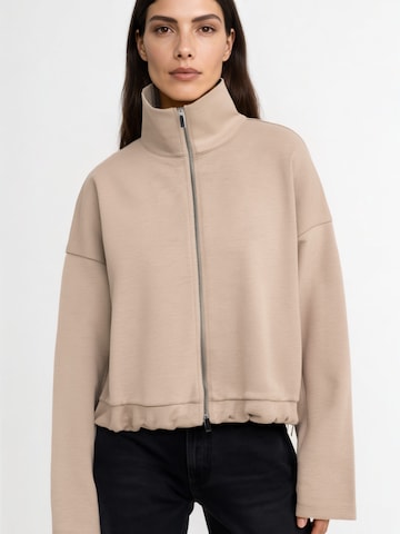 Rich & Royal Sweat jacket in Beige: front